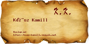Kósz Kamill névjegykártya